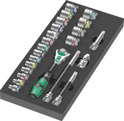 Image de Wera 9721 Schaumstoffeinlage 8000 B Zyklop Knarre 3/8" Set 1