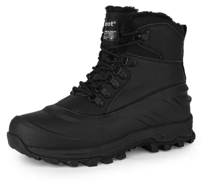 Imagen del producto de Botas de invierno riemot para mujer y hombre, botas de nieve cálidas, color negro