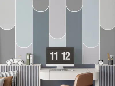 Zdjęcie produktu dla DECO WALLS Fototapete Kinderzimmer Pastellfarbenes Fischgrätenmuster - Außergewöhnliche Haltbarkeit XXL 197x296 cm