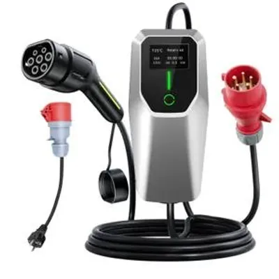 Image de Câble de charge Junsun 11kW Type 2 6-16A 4M Triphasé Chargeur EV