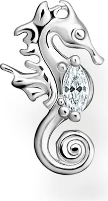 Produktbild von THOMAS SABO Einzel Ohrstecker "Seepferdchen" Silber mit Zirk