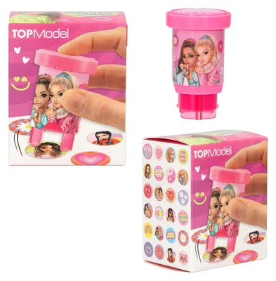 Immagine prodotto di Depesche 13348 TOPModel Sticker Stamper - Set di adesivi per la timbratura di adesivi di modelli, incl. timbro e 160 adesivi
