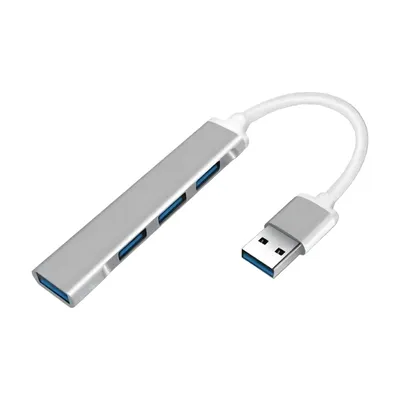 Produktbild von USB 3.0 Hub – Mit 4 USB 3.0 Anschlüssen – USB Verteiler Dockingstation für Laptop, Computer & PC