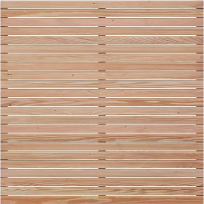 Produktbild von WOODTEX Naturbelassen 180 cm Rhombuszaun DIY Bausatz, Lärche Massivholz Sichtschutzzaun, Lamellenstil, Variabel In Höhe Und Breite, Senkrecht Waagerecht Montage