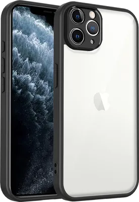 Produktbild von Hülle für iPhone 11 Pro Transparente Rückseite TPU Bumper Stoßfest Handyhülle Schwarz