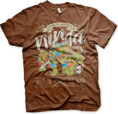 Produktbild von TMNT - Bros On The Road T-Shirt - Small - Brown