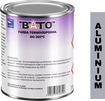Zdjęcie produktu dla Farba Odporna Na Temperatury Do 200 °C Aluminium A 5 L