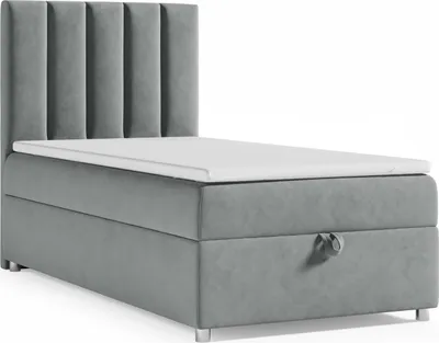 Produktbild von Best for Home Boxspringbett mit Bettkasten Trinity K10-SINGLE 80x200 Bonellfederkern inkl. Topper - Grau