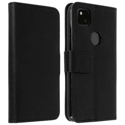 Produktbild von Avizar, Klappetui mit Kartenfächern und Standfunktion für Google Pixel 4A, Schwarz
