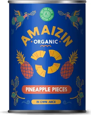 Produktbild von ANANASSTÜCKE IM EIGENEN SAFT  400 g (250 g) – AMAIZIN