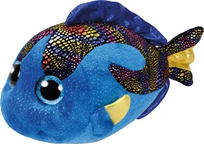 Image de TY Beanie Boos 24cm Glubschi Aqua poisson bleu multicolore Peluche