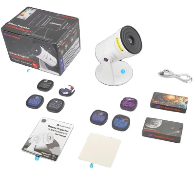 Image de Projecteur d'étoiles, 10 disques de projection HD, veilleuse 7 couleurs, blanc