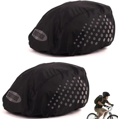 Immagine prodotto di Copripioggia per caschi da bicicletta - Protezione impermeabile - Cappuccio riflettente - Universale