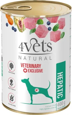 Immagine prodotto di 4Vets NATURAL VETERINARY EXCLUSIVE HEPATIC 400g per cani con malattie epatiche, 40484