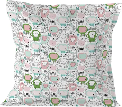 Produktbild von Kissenbezug HappyFriday Moshi Moshi Macaque Bunt 80 x 80 cm
