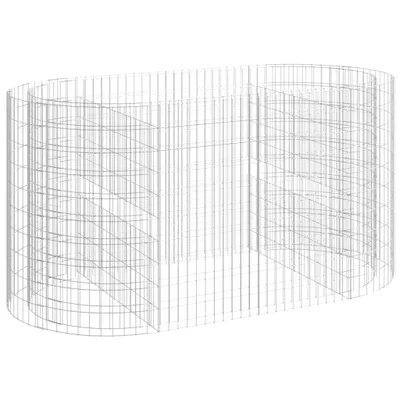 Image de vidaXL Gabion haut-plateau Fer galvanisé 200x100x100 cm