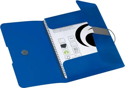 Produktbild von Gummizugmappe PP A4 blau opak