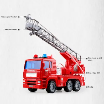 Produktbild von Sprühwasser-Feuerwehrauto-Spielzeugset, Lernspielzeug, LKW-Geschenk für Kinder