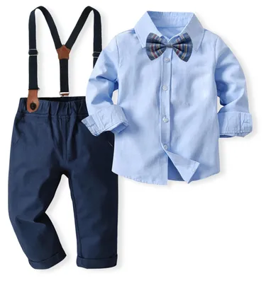Productafbeelding van Babyjongens set met vlinderdas en rompertje met knoopsluiting