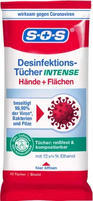 Produktbild von Intensive Desinfektionstücher, 10er Pack
