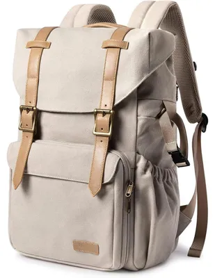 Productafbeelding van Rugzak voor DSLR-camera, diefstalwerend, geschikt voor een 15-inch laptop, met statiefbevestiging, beige kleur