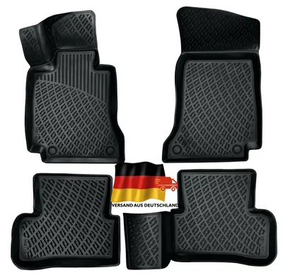 Produktbild von Rizline kompatibel mit Mercedes-Benz W205 2014–2023 Autofußmatten Auto Allwetter 3D Gummimatten