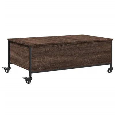 Produktbild von vidaXL Couchtisch mit Rollen Braun Eiche 91x55x34 cm Holzwerkstoff