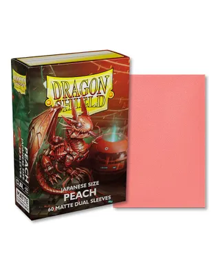 Obrázok produktu pre Dračí štít Japonská veľkosť dvojitých matných návlekov - broskyňa (60 návlekov)