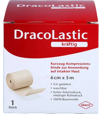 Zdjęcie produktu dla DracoLastic mocny bandaż krótki 6 cm x 5 m, 1 szt. bandaż