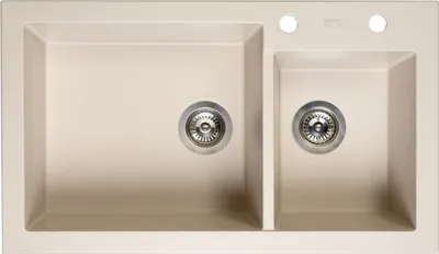 Produktbild von Reginox Amsterdam 25 Küchenspüle mit Restebecken beige metallic