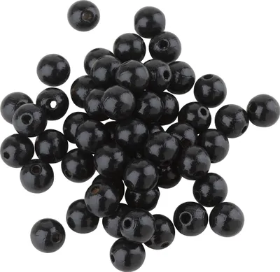Produktbild von Holzperlen, Ø 10 mm, ca. 50 Stück Schwarz