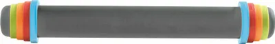 Image de Mastrad rouleau à pâte réglable, rouleau à pâtisserie, métal, silicone, gris, 41 cm, F11814
