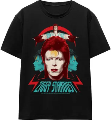 Image de David Bowie - "Ziggy Heads" T-shirt Homme/Femme Unie TV15606 (XXL) (Noir)
