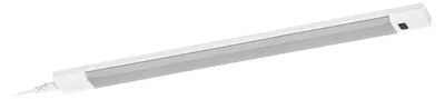 Produktbild von OSRAM Linear Edge Sensor Hochvolt-Unterbauleuchten mit RGBW Technologie, 30 cm, wählbare Lichtfarbe RGBW, dimmbar, 8 W, 460 lm, 3000 K, warmweiß, weißes Aluminium, IP20, mit weißer Fernbedienung