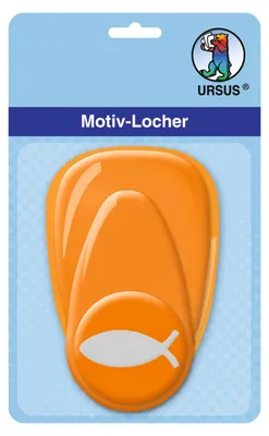 Motivlocher Fisch, 25,4 mm, orange, 1 Stück