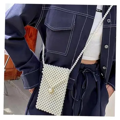 Produktbild von Perlen-Geldbörse,  Perlen-Taschen-Ketten-Geldbörse, Schulter-Crossbody-Abendtasche für Party