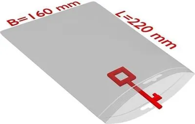 Produktbild von Druckverschlussbeutel m.Eurolochung Maße 160x220mm S.50µ PE transparent TRANSPAK