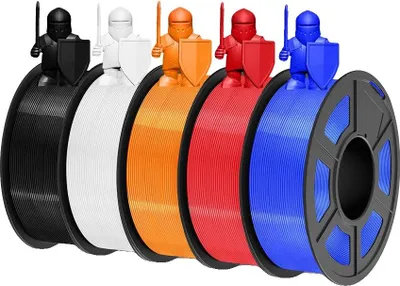 Immagine prodotto di Filamento per stampanti 3D, materiale PETG resistente, facile da usare e versatile, PETG verde, 5 rotoli