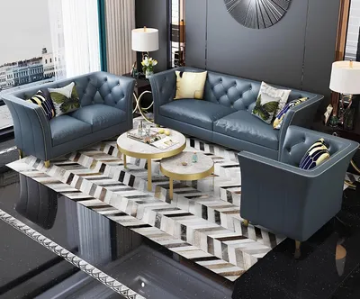 Zdjęcie produktu dla Meble designerskie Chesterfield sofa kanapa zestaw tapicerki 32 kanapy sofy skórzane