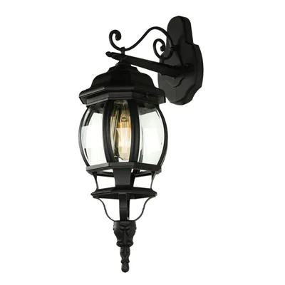 Immagine prodotto di Lampada da parete per esterno casa giardino IP44 nero E27 vetro alluminio rustico luce esterna parete
