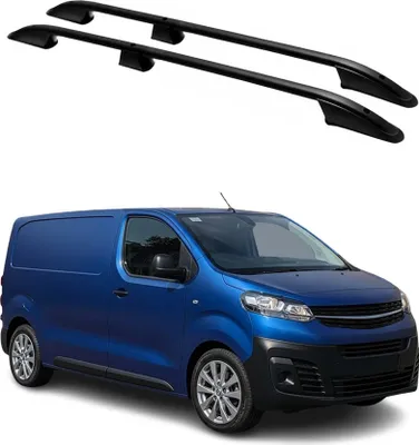Image de Barres de toit longitudinales pour Opel Vivaro / Zafira Life 2019-25 L2 Alu Noir