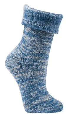 Produktbild von Wowerat Thermosocken Wollsocken 63% Wolle extra warm Jeansmelange Gr. 39-42 1 Paar