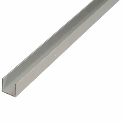 Zdjęcie produktu dla Alberts 473853 Profil U, aluminiowy, anodowany na srebrno, 1000 x 20 x 10 mm