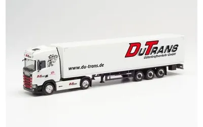 Produktbild von Herpa 313490 - 1/87 Scania CS20HD Koffer-Sattelzug, Du-Trans/German Truck Driver