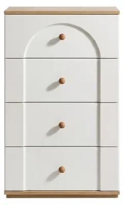 Produktbild von Skandinavisches Schlafzimmer-Set mit Bett, 2 Nachttischen und Kommode