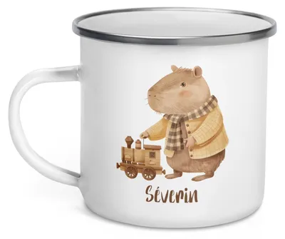 Produktbild von Personalisierte Kinderbecher – Tierdesign – Kapybara