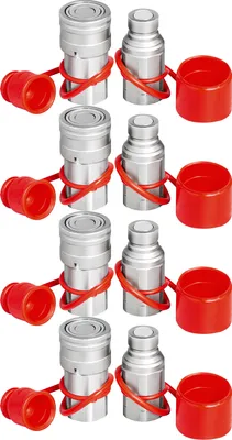 Produktbild von VEVOR Hydraulische Schnellkupplungen Kupplungssatz Schnellkupplung 4 Stk. 1/2 Zoll, Stahl & PVC Hydraulikkupplung Stecker Nicht Verformbar Korrosionsschutz Druckluftkupplung Schnellkupplung Stecker
