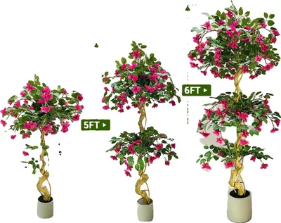 Immagine prodotto di Albero di bouganville artificiale, aspetto realistico, facile da curare, rosa-rosso, 180 cm