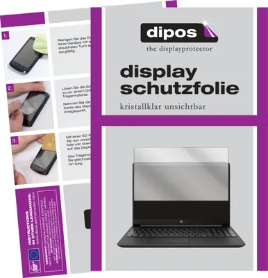 Produktbild von 1x Schutzfolie für HP Notebook 15 Zoll gw0542ng klar Displayschutzfolie Folie Display Schutz dipos