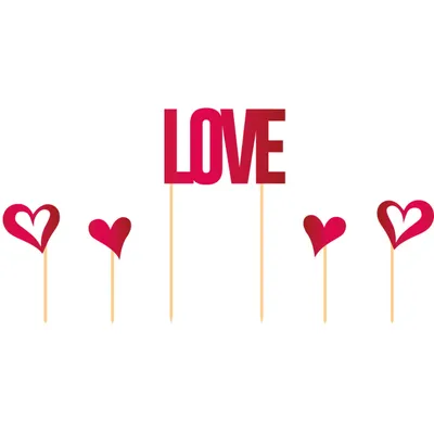 Produktbild von Tortendeko Love und Herzen für Valentinstag
